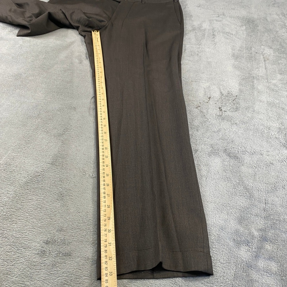 Ermenegildo Zegna Dress Pants Mens 38 Brown 100%‎ Wool 75LB02 Flat Front Luxury - Picture 7 of 14